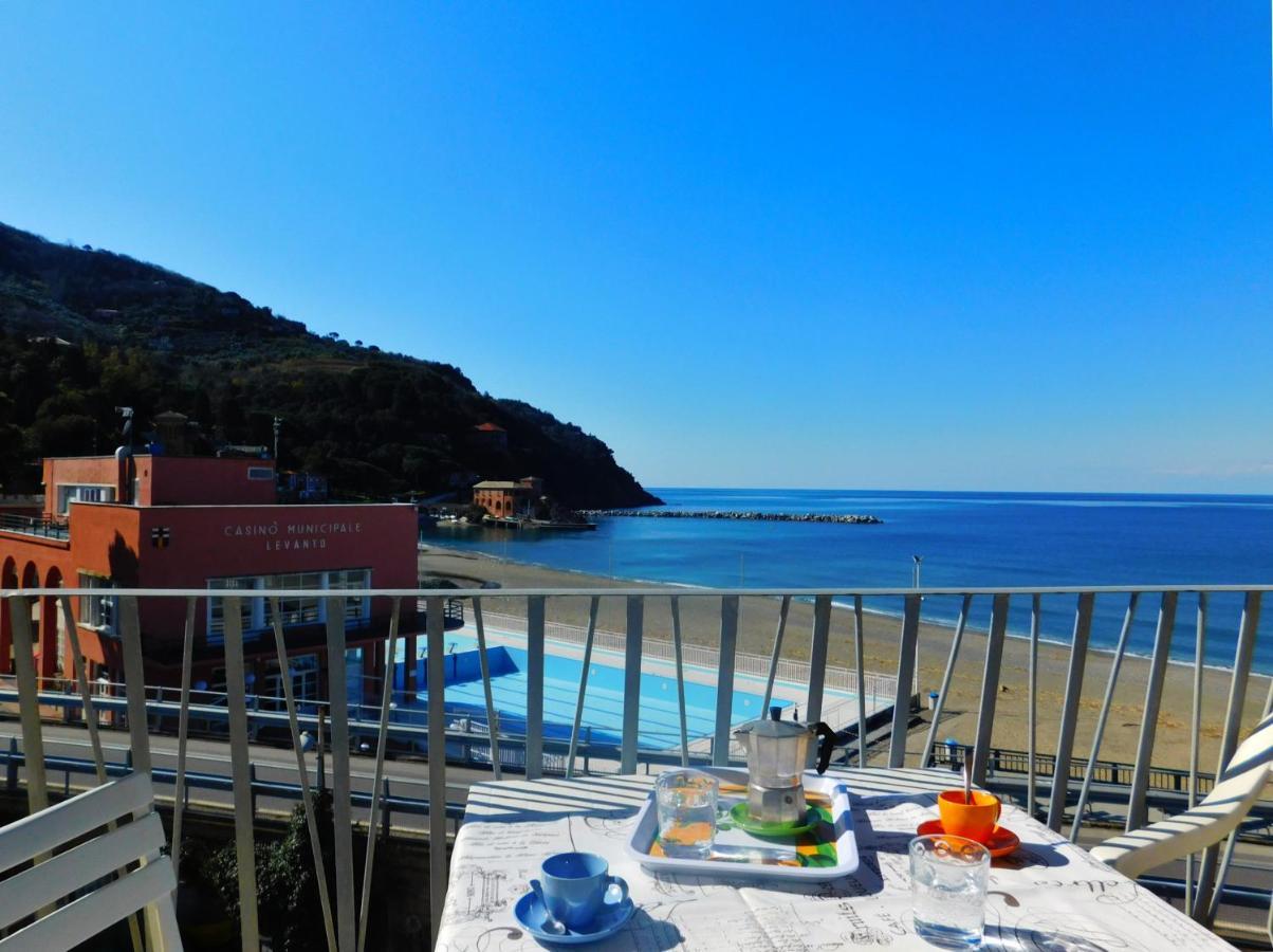 Trilocale Con Meravigliosa Vista Mare, Levanto Eksteriør bilde